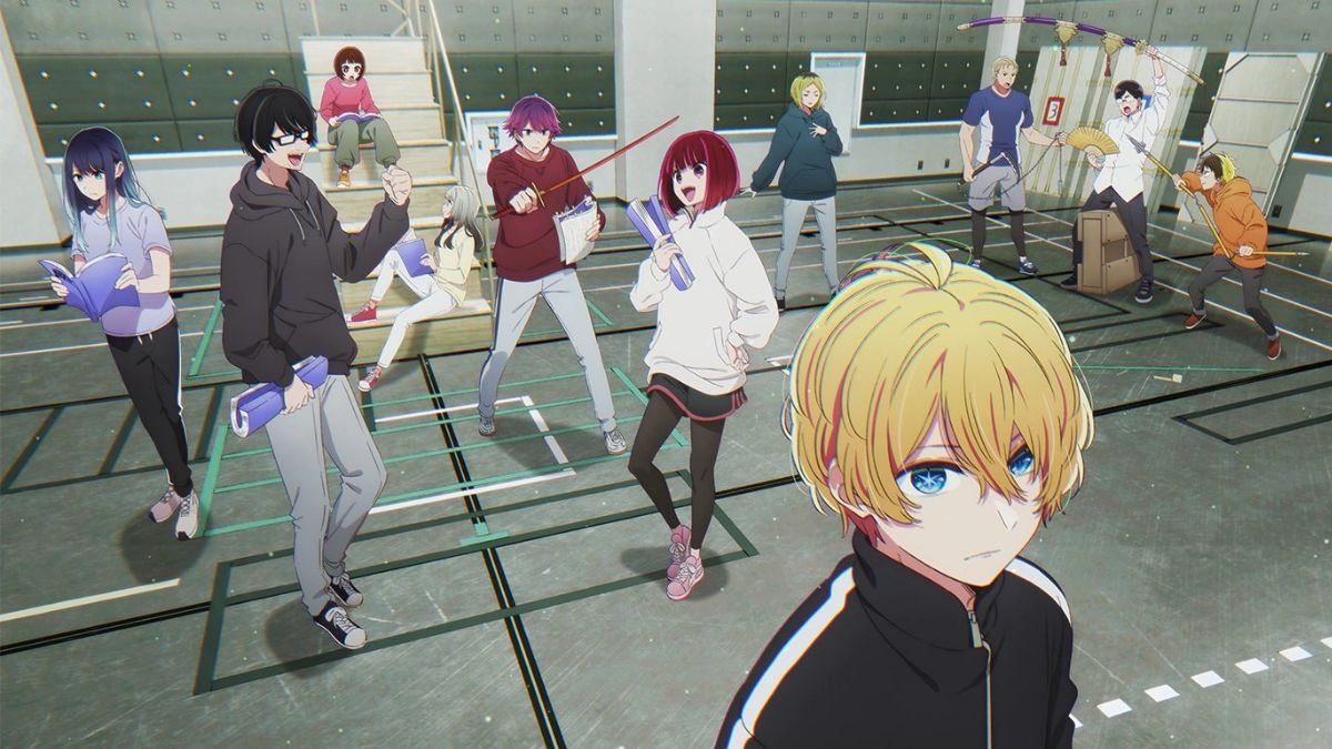 The Best Anime From Summer 2024, Ranked Oshi-no-Ko-season-2-visual-featuring-the-main-cast-rehearsing-for-a-film-in-the-animes-movie-arc