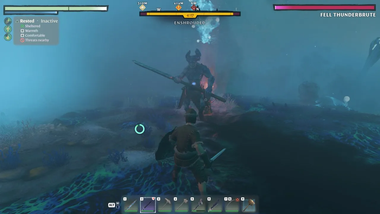 Enshrouded Early Access Review The-Fell-Thunderbrute-in-Shrouded-1